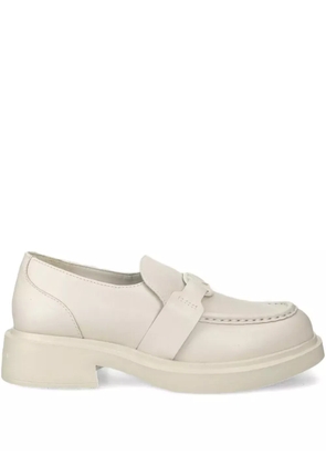 Karl Lagerfeld leather loafers - White