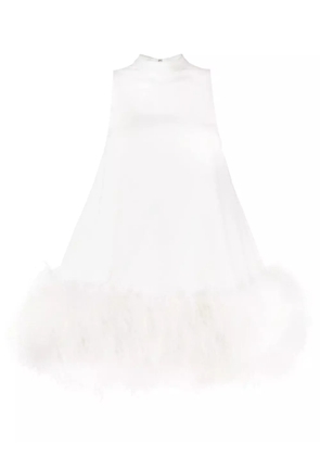 Rachel Gilbert Linc feather-embellished minidress - White