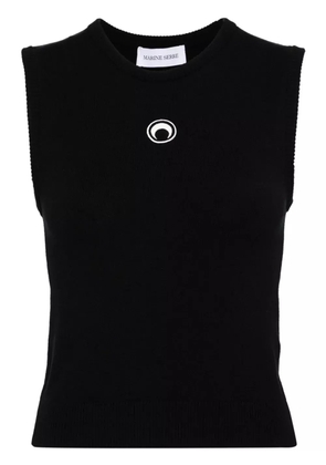 Marine Serre Crescent Moon knitted tank top - Black