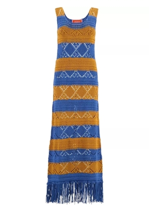 La DoubleJ striped knitted dress - Blue