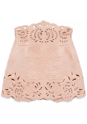 Ermanno Scervino floral-embrodery midi dress - Pink