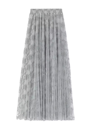 Ermanno Scervino embroidered pleated skirt - Grey