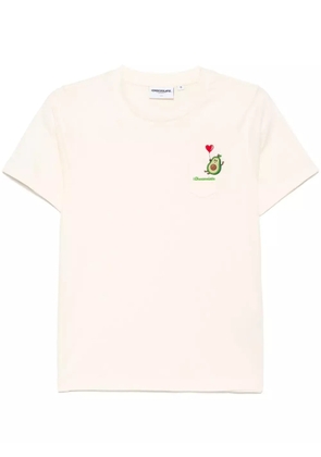 CHOCOOLATE logo-embroidered T-shirt - Neutrals