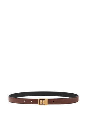 Saint Laurent logo-buckle belt - Brown