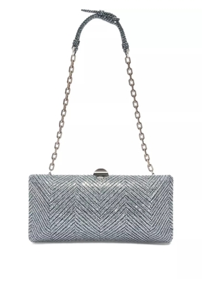 Ermanno Scervino Rose embellished clutch bag - Blue