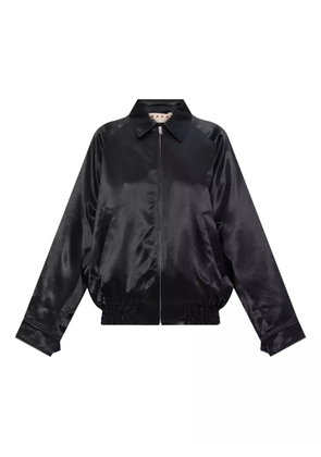 Marni satin bomber jacket - Black