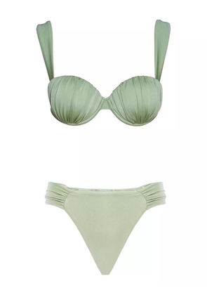 Noire Swimwear ruched balconette bikini - Green