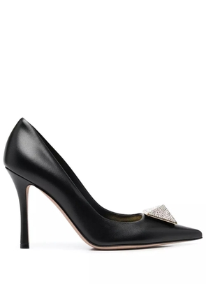 Valentino Garavani 100mm One Stud embellished pumps - Black
