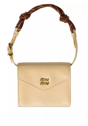 Miu Miu knotted-handle wallet - Green