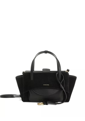 HIDESINS small Flap suede tote bag - Black