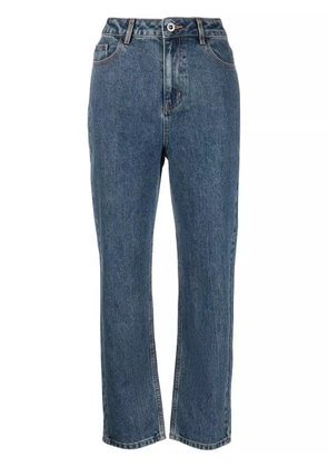 Self-Portrait mid-rise straight-leg jeans - Blue