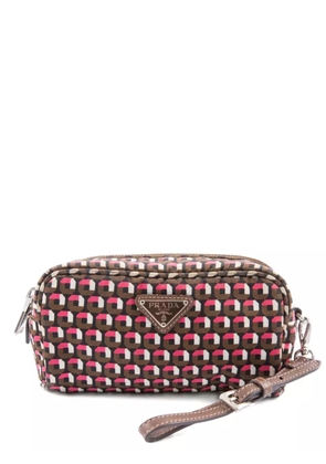 Prada Pre-Owned 2024 geometric-print clutch - Brown