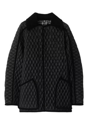 Burberry quilted corduroy-trimmed jacket - Black