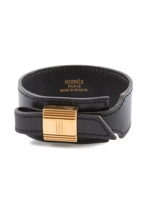 Hermès Pre-Owned 1999 H leather bracelet - Black