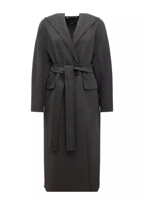 'S Max Mara hooded belted wool coat - Grey