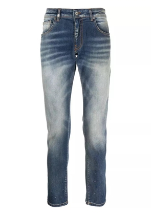 Salvatore Santoro logo-patch cotton slim-fit jeans - Blue