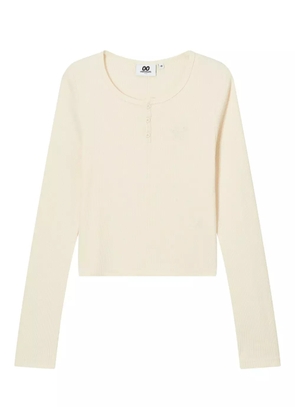 CHOCOOLATE henley-neck ribbed T-shirt - Neutrals