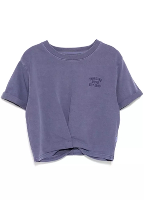 izzue embroidered T-shirt - Purple