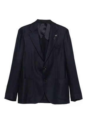 Lardini panama-textured blazer - Blue