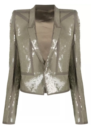Rick Owens sequinned-embellished cropped jacket - Brown