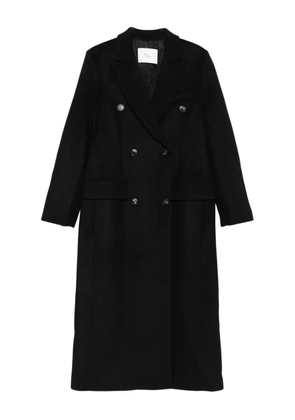 Tela double-breasted coat - Black