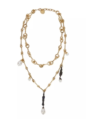 Ermanno Scervino multi-strand pearl necklace - Gold