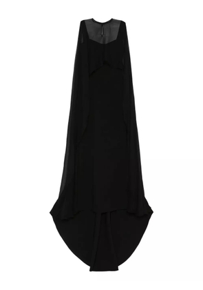 Atu Body Couture detachable-cape maxi dress - Black