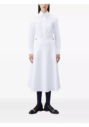 Thom Browne button-fastening midi dress - White