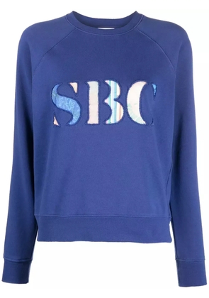 See by Chloé cut-out logo cotton sweatshirt - Blue