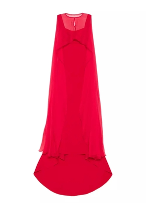 Atu Body Couture detachable-cape maxi dress - Red