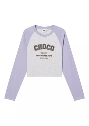CHOCOOLATE raglan-sleeve cropped sweatshirt - Grey