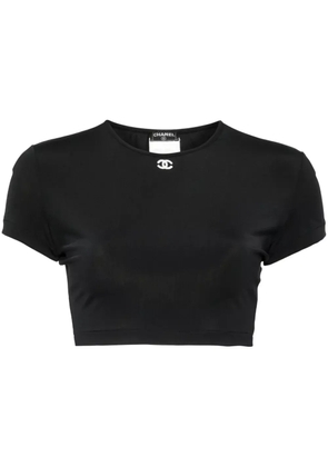 CHANEL Pre-Owned 1995s cropped T-shirt - Black
