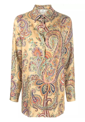 ETRO paisley-print silk shirt - Neutrals