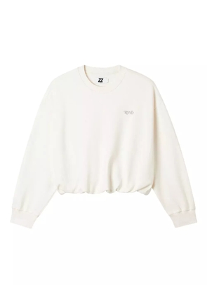 izzue embroidered sweatshirt - White