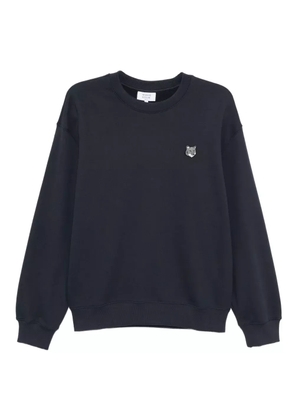 Maison Kitsuné embroidered-logo patch sweatshirt - Blue