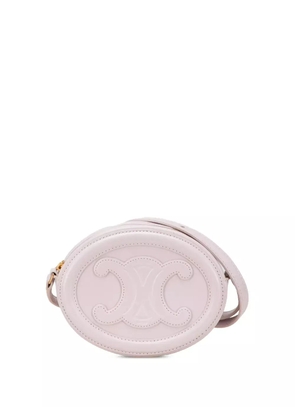Celine Pre-Owned 2022 Small Calfskin Cuir Triomphe Oval crossbody bag - Pink
