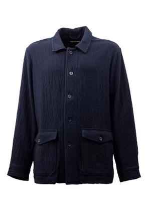 Casey Casey textured button-fastening shirt - Blue