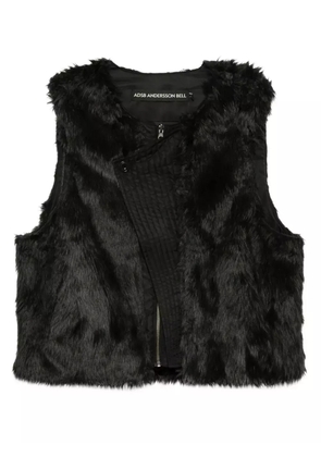 Andersson Bell zip-up collarless vest - Black