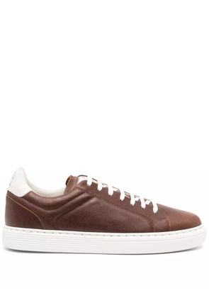 Brunello Cucinelli lace-up leather sneakers - Brown