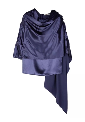 Ports 1961 draped satin-effect top - Blue