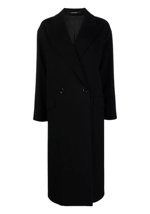 Tagliatore double-breasted wool-cashmere coat - Black