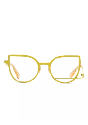Masahiro Maruyama MM-0031 geometric-frame glasses - Yellow