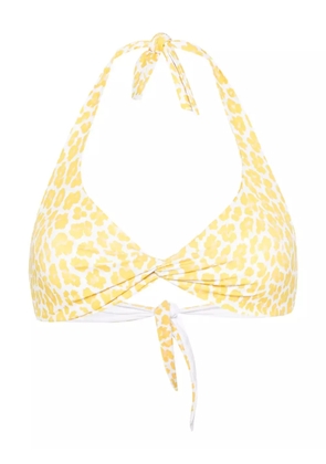 Fisico leopard-print bikini top - Yellow