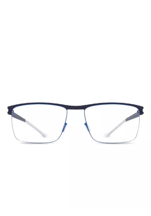 Mykita Dalton rectangle-frame clear-lens glasses - Blue