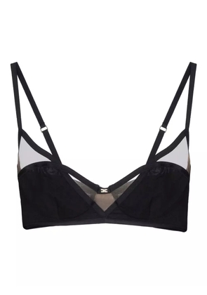 Elisabetta Franchi sheer panelled bralette - Black