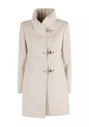Fay turtleneck clasp coat - Neutrals