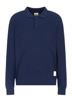 Emporio Armani logo-patch polo shirt - Blue