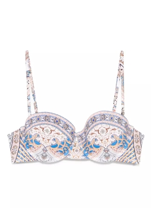 Camilla underwire-cup bikini top - White