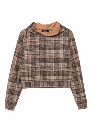 BLAKLACE checked hoodie - Brown