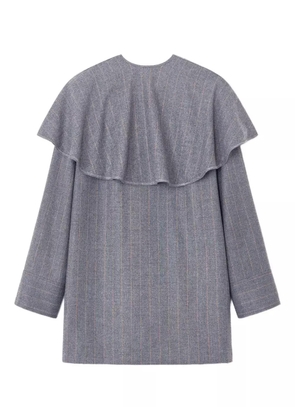 GANNI pinstripe ruffled dress - Grey